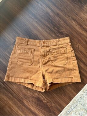 J. Crew High-Waist Rust Brown Shorts